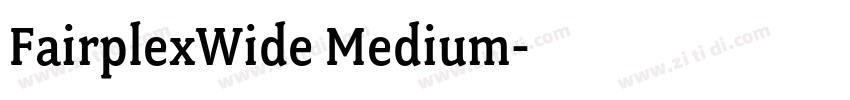 FairplexWide Medium字体转换